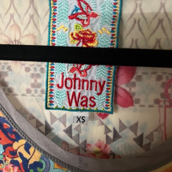 Johnny Was Cupra Rayon Multicolor Short Sleeve Tunic size XS - Picture 5 of 6